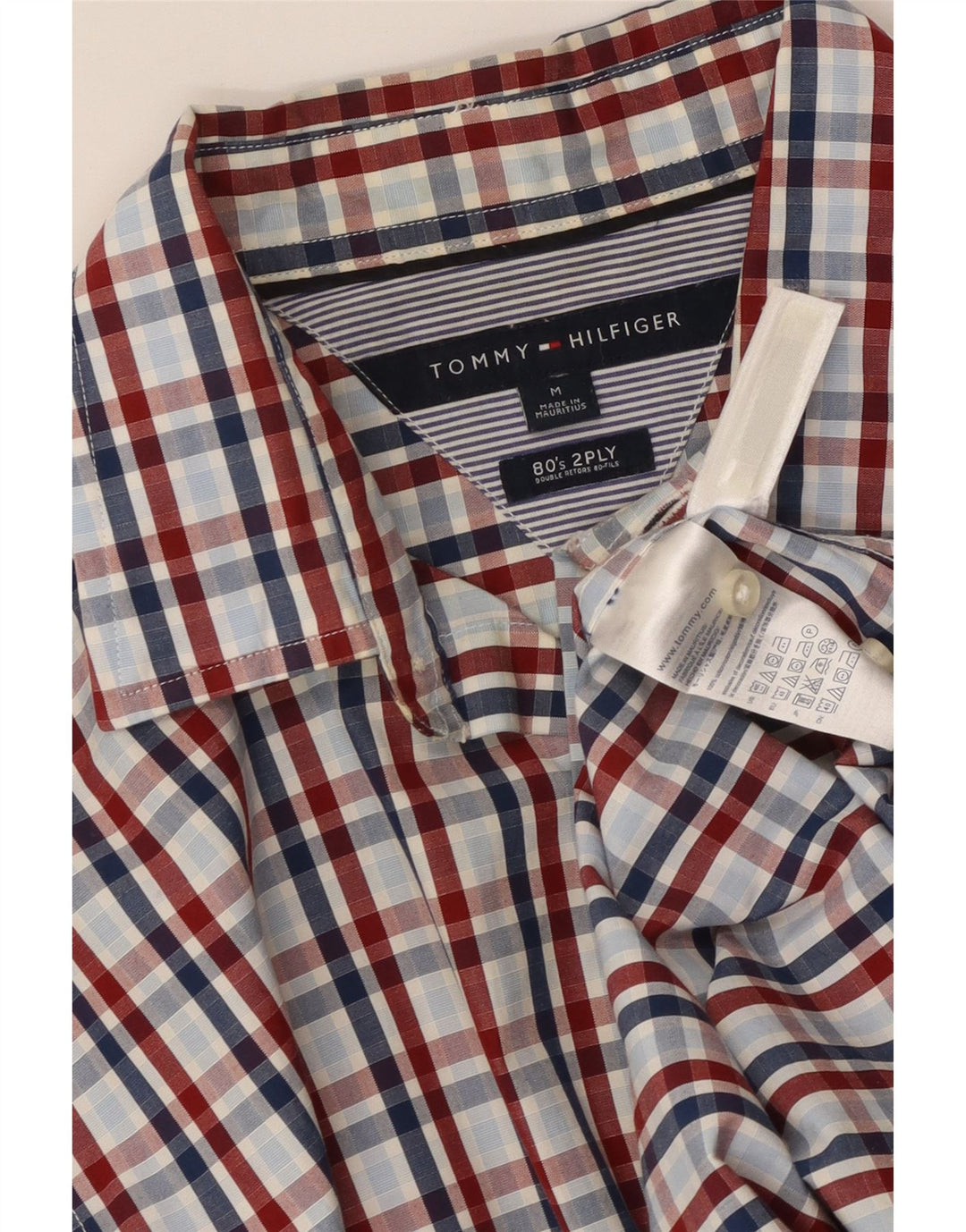 Tommy Hilfiger Mens Shirt Medium Multicoloured Check Cotton
