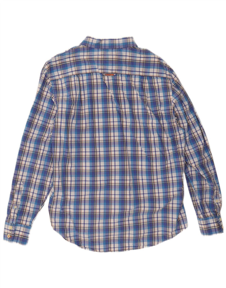 Crew Clothing Mens Tailored Fit Shirt 2XL Blue Check Cotton
