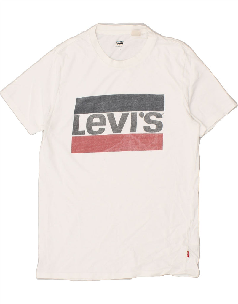 LEVI'S Mens Graphic T-Shirt Top Small White | Vintage Levi's | Thrift | Second-Hand Levi's | Used Clothing | Messina Hembry 