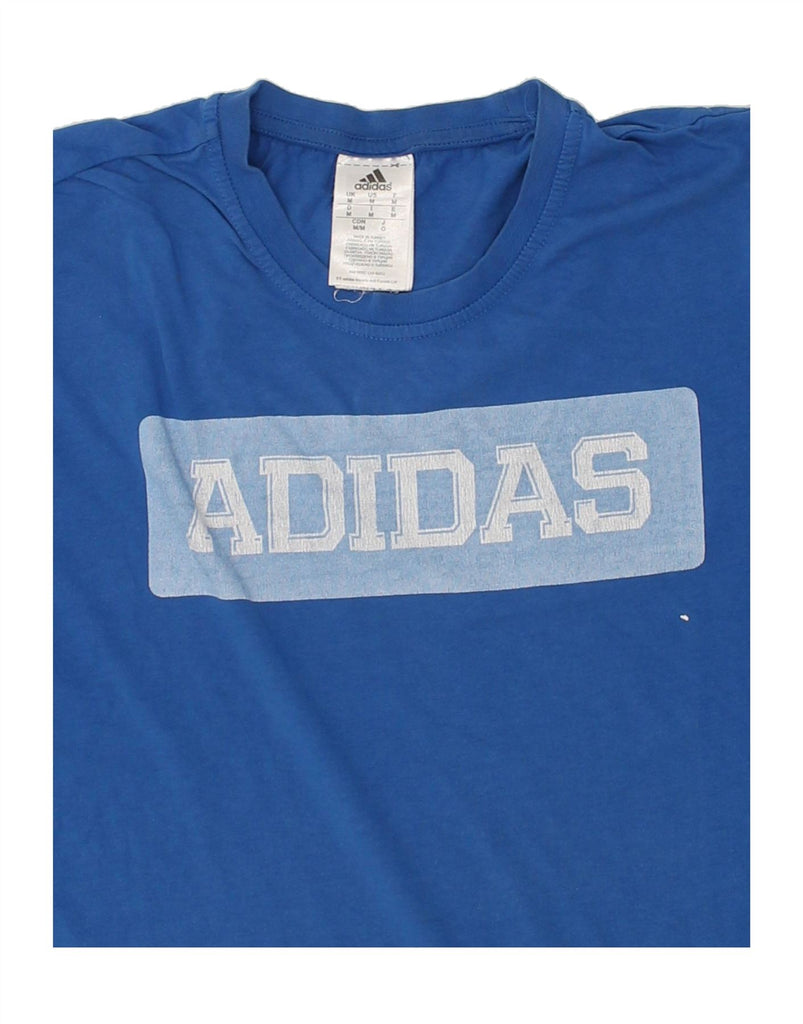 ADIDAS Mens Graphic T-Shirt Top Medium Blue Cotton | Vintage Adidas | Thrift | Second-Hand Adidas | Used Clothing | Messina Hembry 