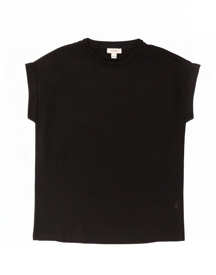 Reiss Mens T-Shirt Top Small Black Cotton