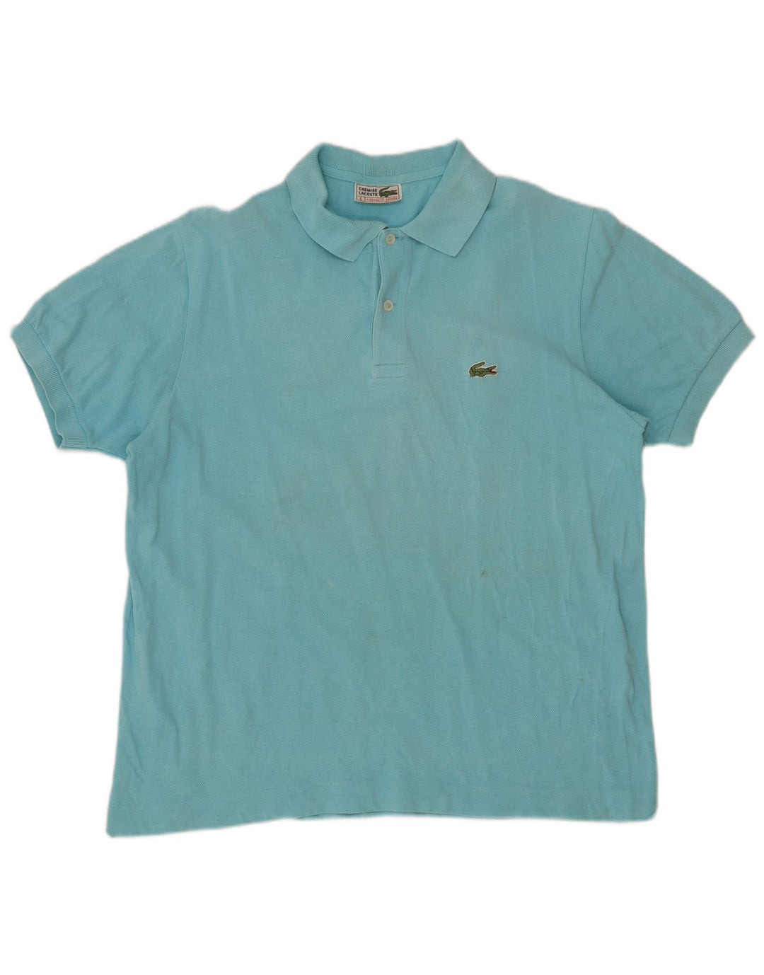 Lacoste Mens Polo Shirt Size 6 XL Turquoise Cotton