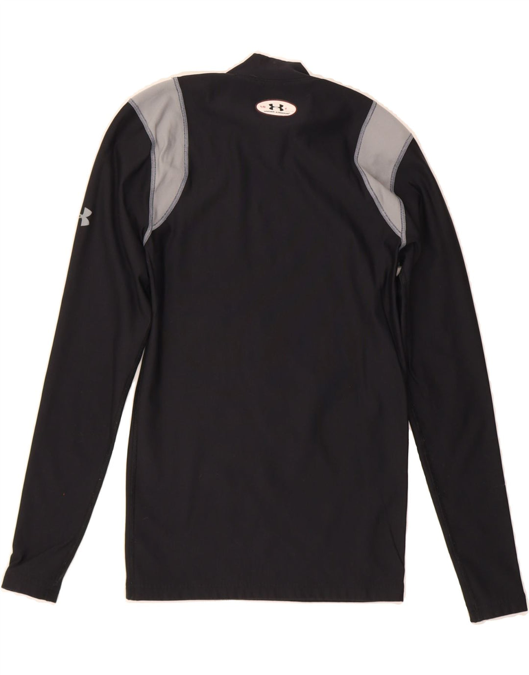 UNDER ARMOUR Womens Top Long Sleeve UK 14 Large Black Colourblock Nylon Vintage Under Armour and Second-Hand Under Armour from Messina Hembry 