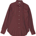 JOHN BARRITT Mens Shirt Size 39 15 1/2 Medium Burgundy Cotton