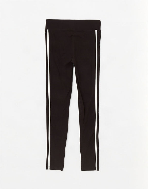 Adidas Womens Leggings UK 14 Medium Black Cotton