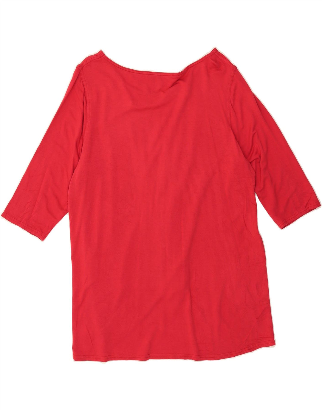 LEE Womens 3/4 Sleeve Tunic Top UK 18 XL Red Vintage Lee and Second-Hand Lee from Messina Hembry 