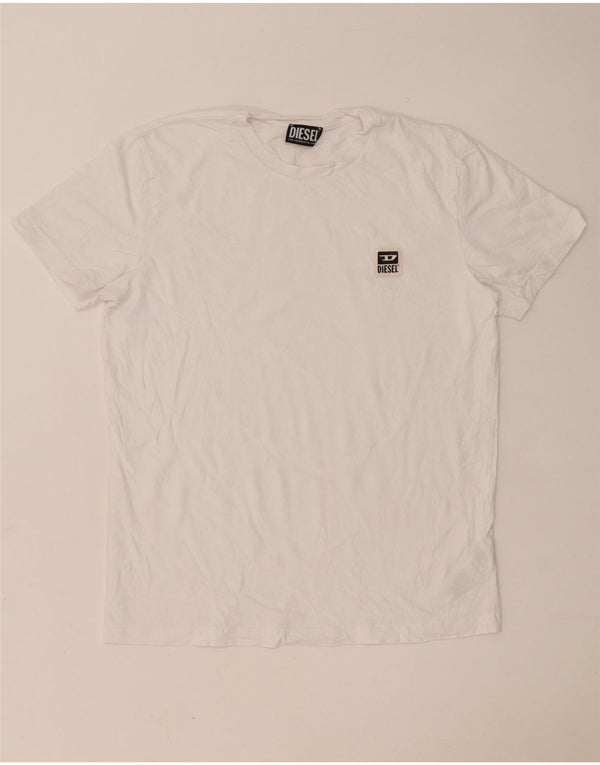 Diesel Mens T-Shirt Top Large White Cotton