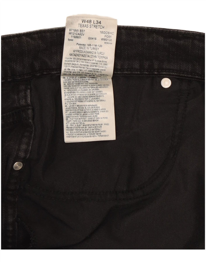Wrangler Mens Denim Shorts W48 4XL Black Cotton