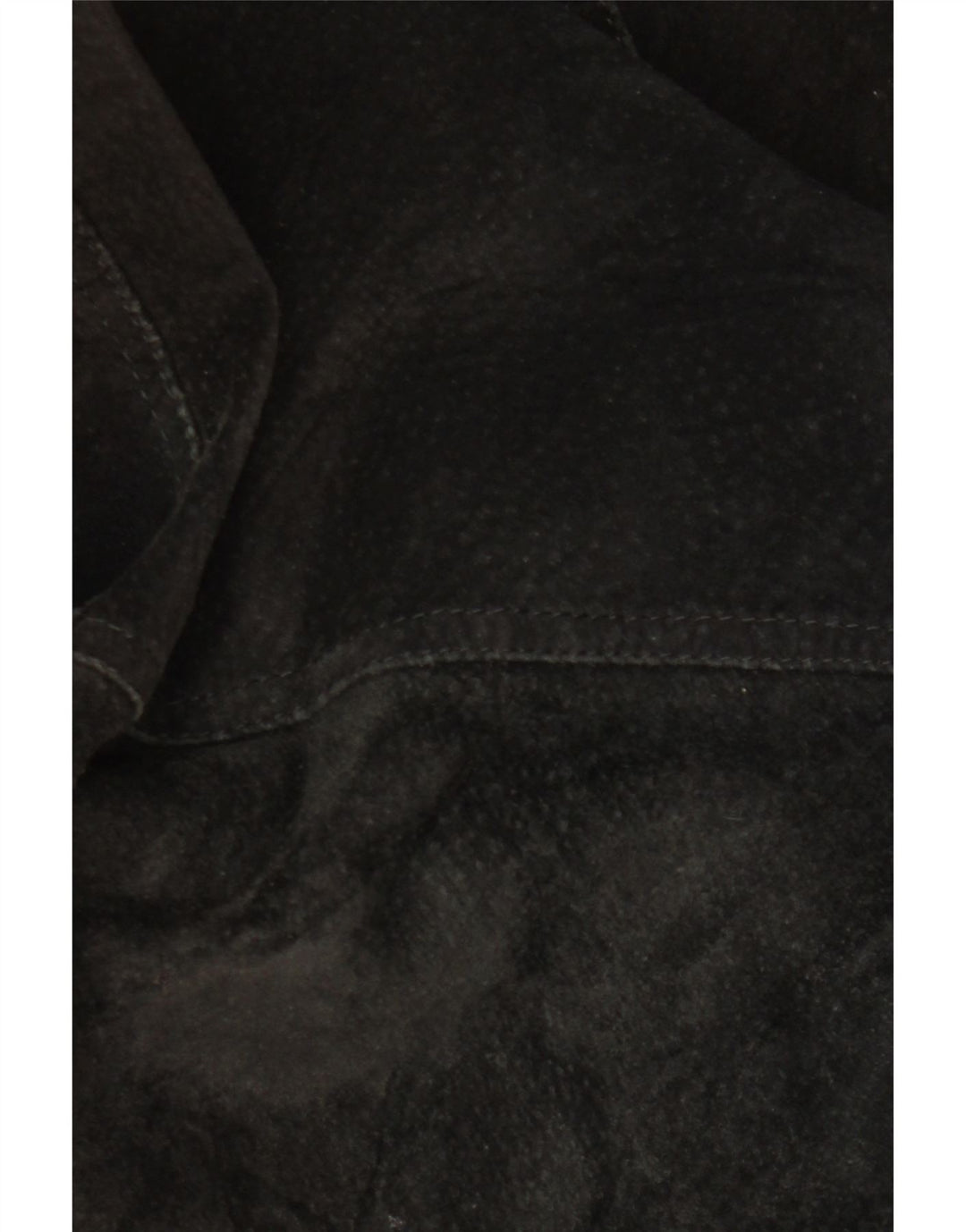 VINTAGE Womens Oversized Suede Jacket UK 18 XL Black Geometric Leather