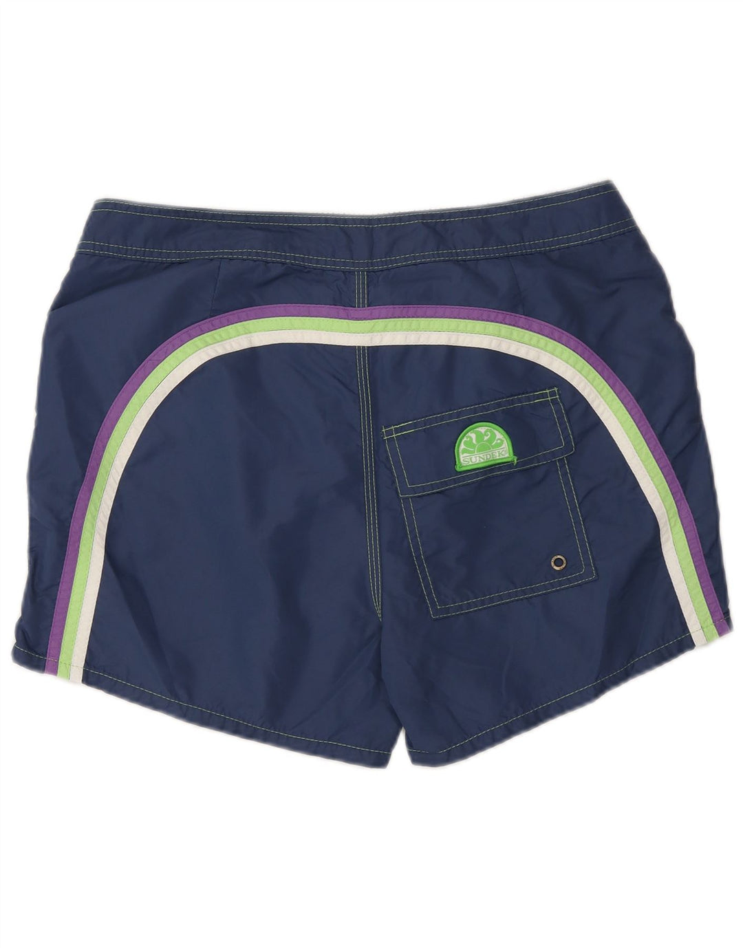 Sundek Mens Swimming Shorts Medium  Navy Blue Nylon