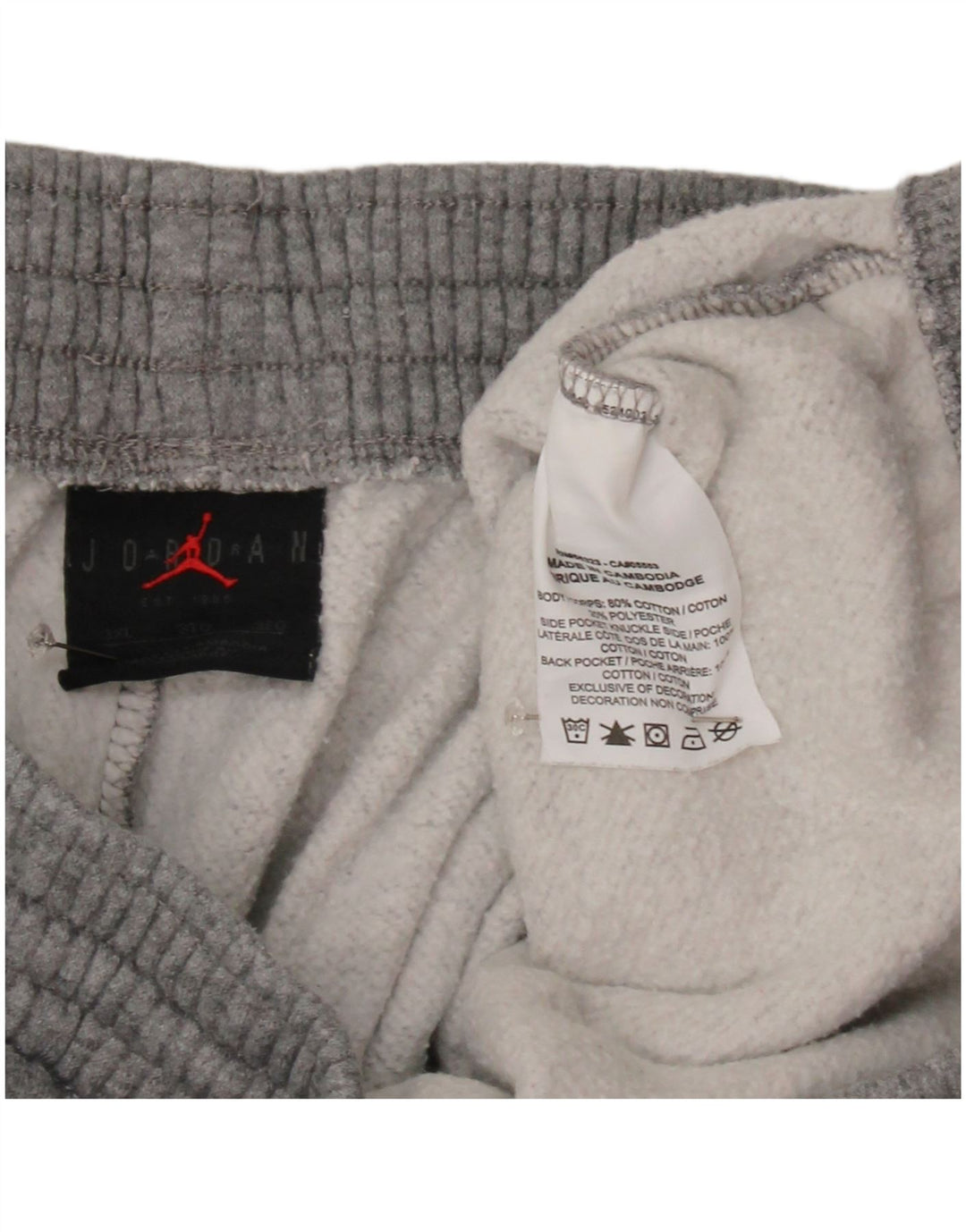 Jordan Mens Graphic Sport Shorts 3XL  Grey Flecked Cotton