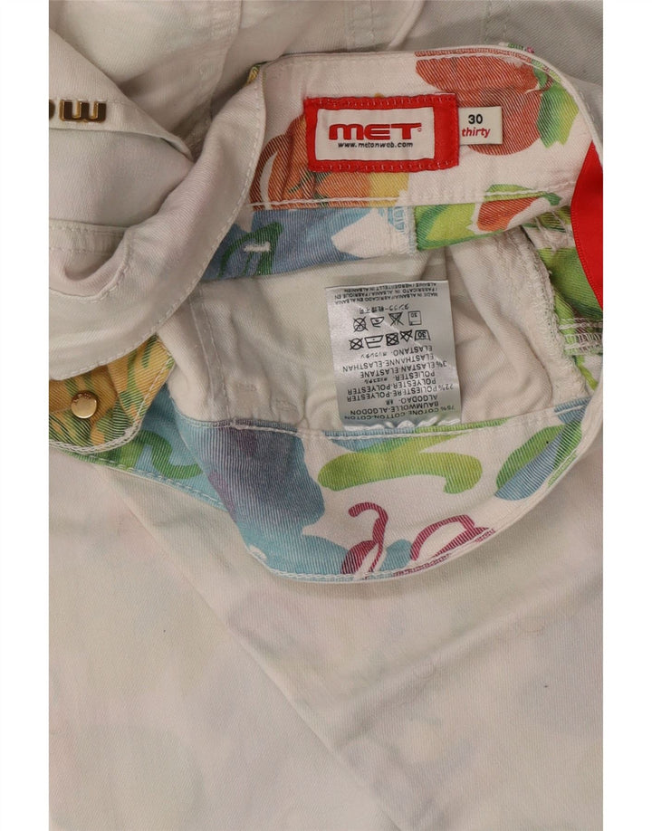 MET Womens Slim Jeans W30 L32 White Cotton