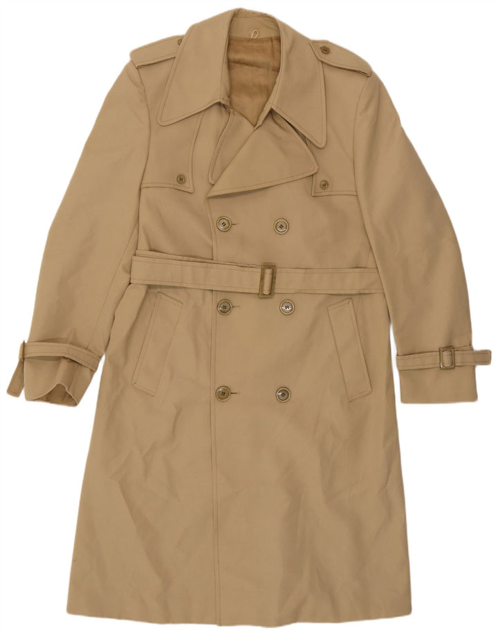 NINO Mens Trench Coat UK 38 Medium Beige Polyester