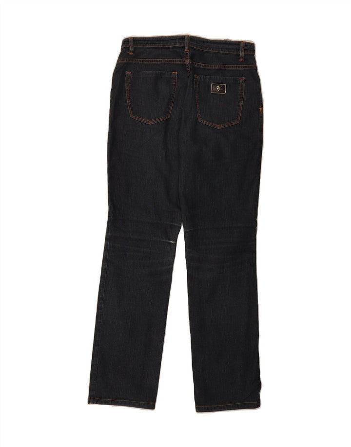 TRUSSARDI Womens Straight Jeans W27 L29 Navy Blue Cotton Vintage Trussardi and Second-Hand Trussardi from Messina Hembry 