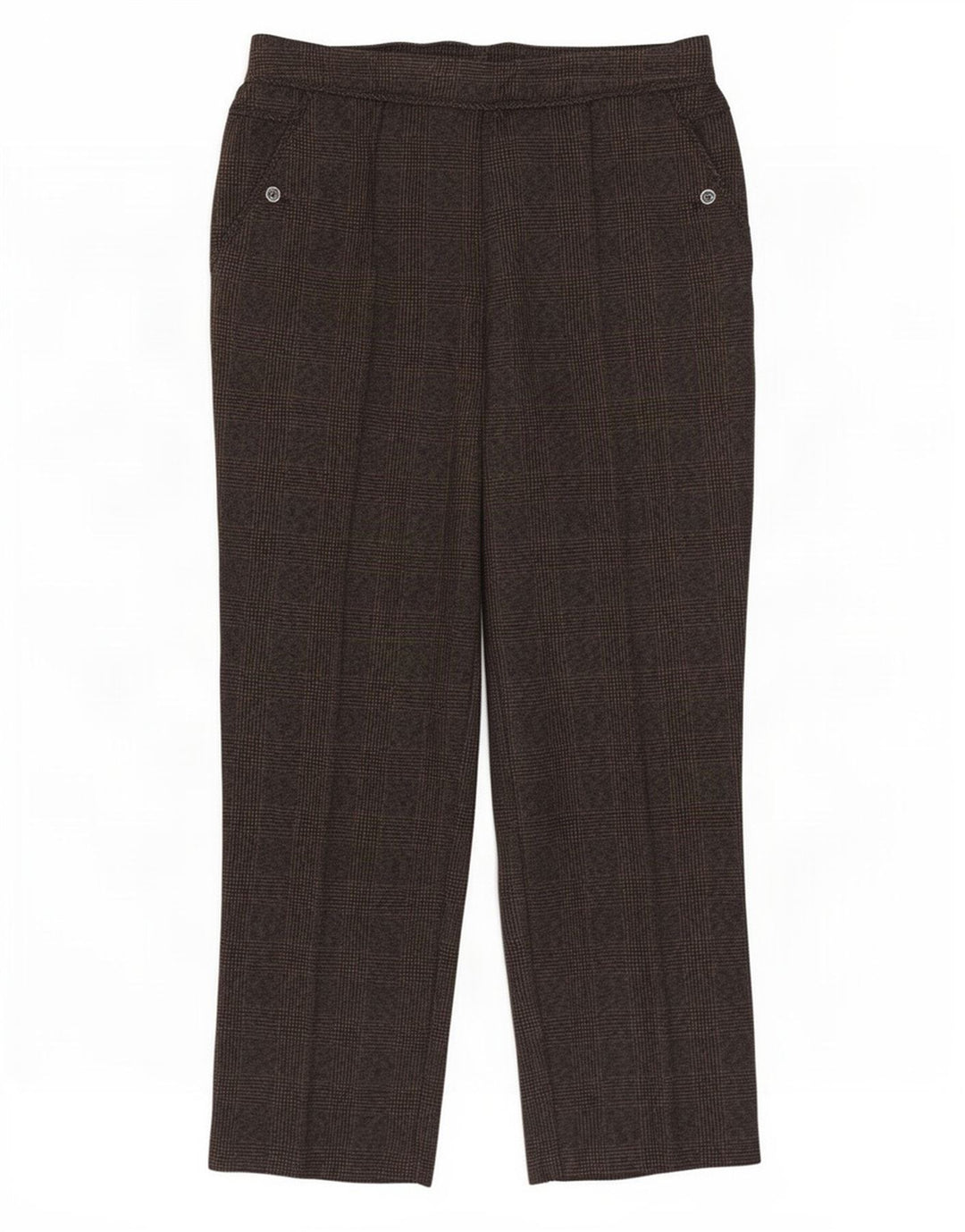 Marks & Spencer Womens Casual Trousers UK 12 Medium W30 L27 Brown