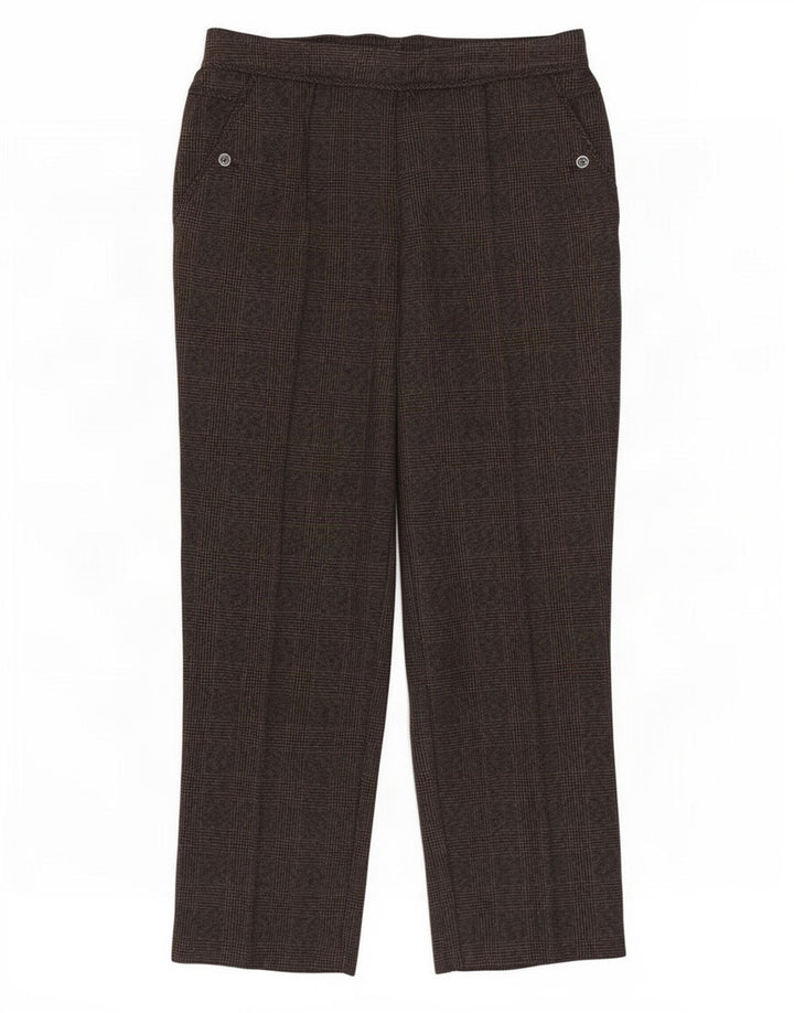 Marks & Spencer Womens Casual Trousers UK 12 Medium W30 L27 Brown