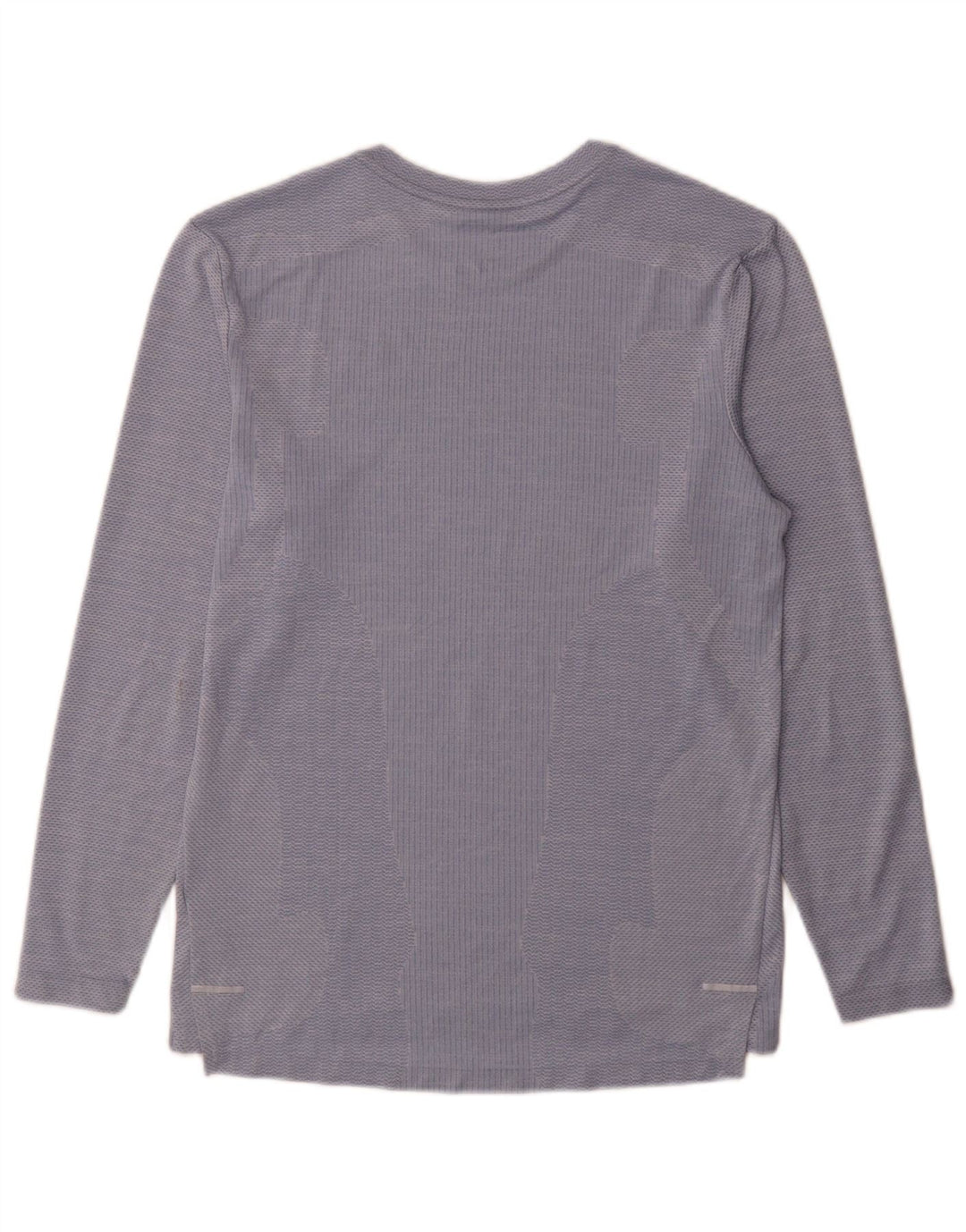 Nike Mens Dri Fit Top Long Sleeve Small Blue Pinstripe Polyester