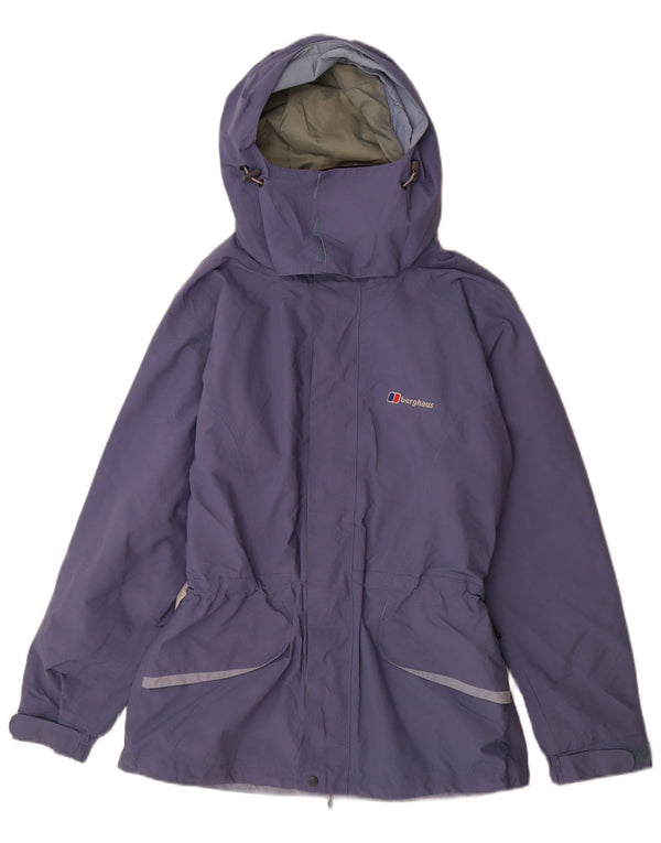 Berghaus Womens Hooded Rain Jacket UK 10 Small Purple Nylon