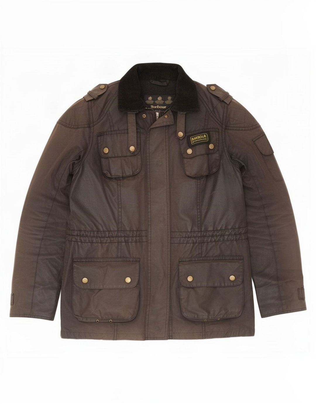 Barbour Womens Waxed Cotton Jacket UK 10 Small Brown