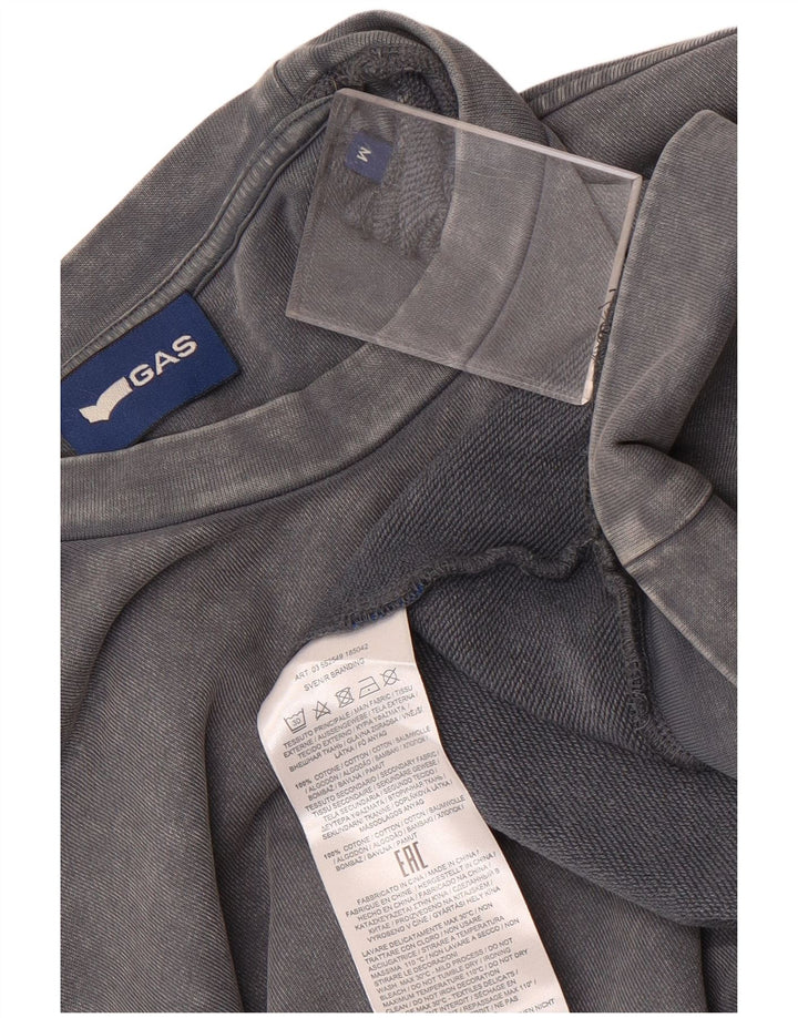 Gas Mens Sweatshirt Jumper Medium Grey Cotton