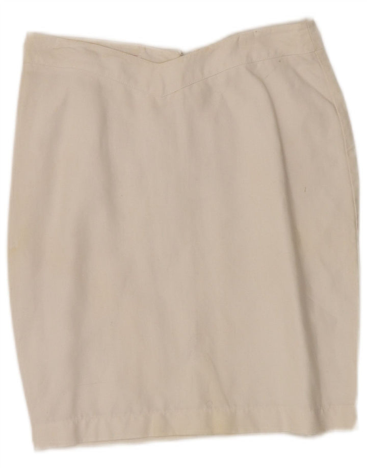 Byblos Womens Pencil Skirt IT 40 Small W28  White Linen