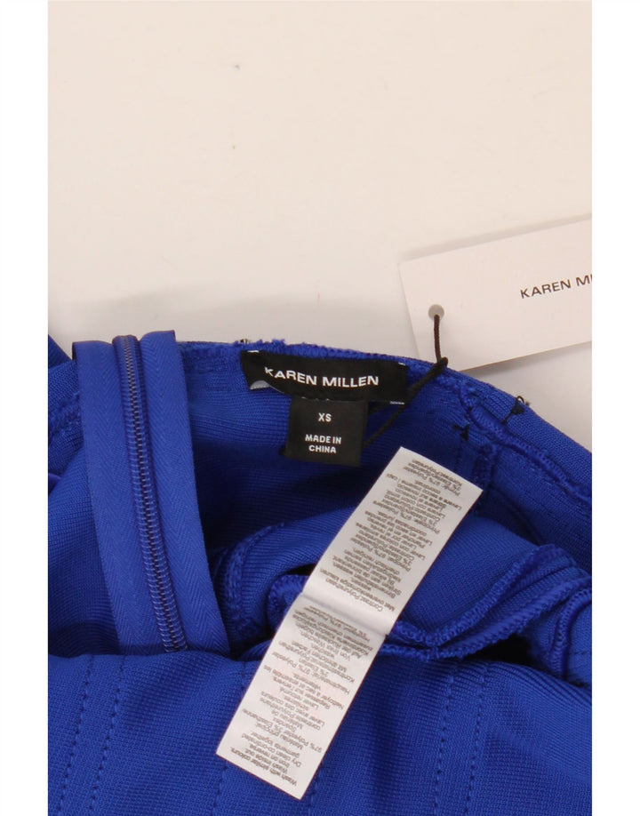 KAREN MILLEN Womens Leggings UK 6 XS  Blue Polyester