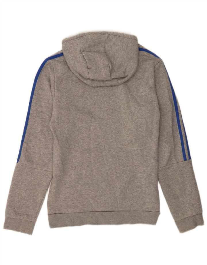 Adidas Mens Hoodie Jumper Small Grey Flecked Cotton