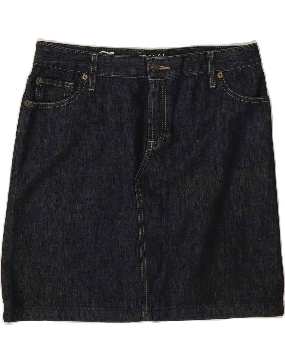 TOMMY HILFIGER Womens Denim Skirt US 8 Medium W34  Navy Blue Cotton Vintage Tommy Hilfiger and Second-Hand Tommy Hilfiger from Messina Hembry 