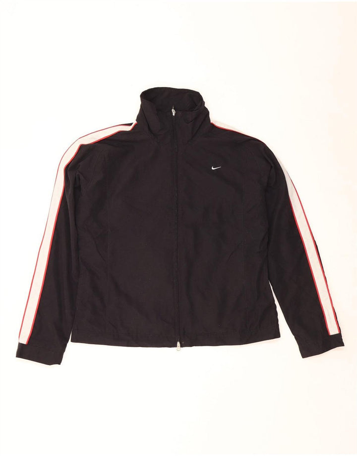 Nike Womens Tracksuit Top Jacket US 16/18 XL Black Colourblock Polyester