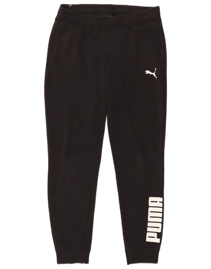 Puma Mens Graphic Tracksuit Trousers Joggers Medium Black Cotton