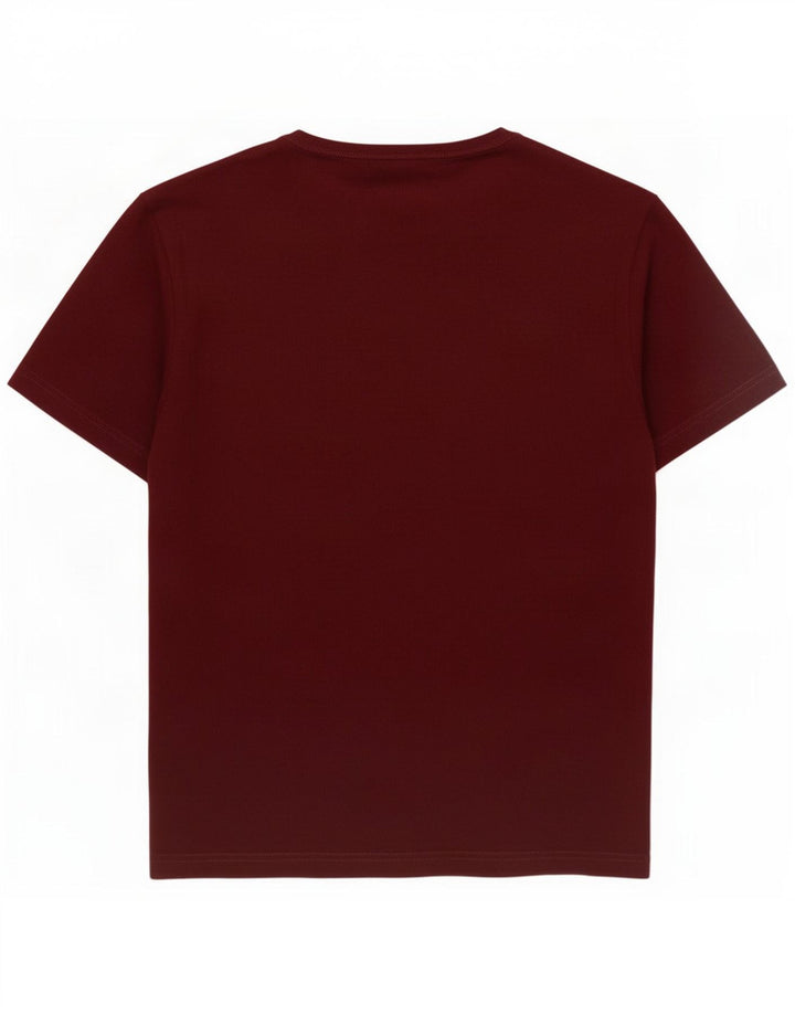 Penguin Mens T-Shirt Top Small Burgundy Cotton