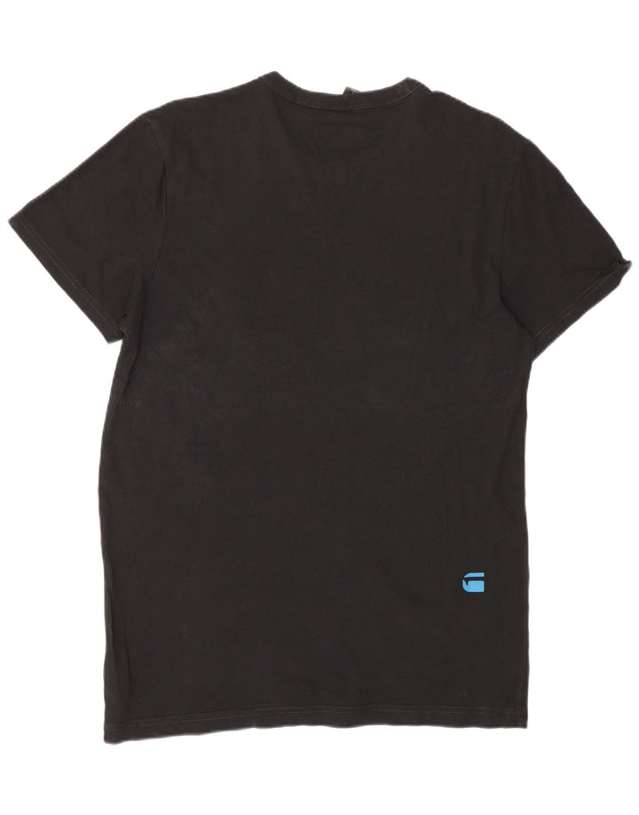G-Star Mens Graphic T-Shirt Top Medium Black Cotton