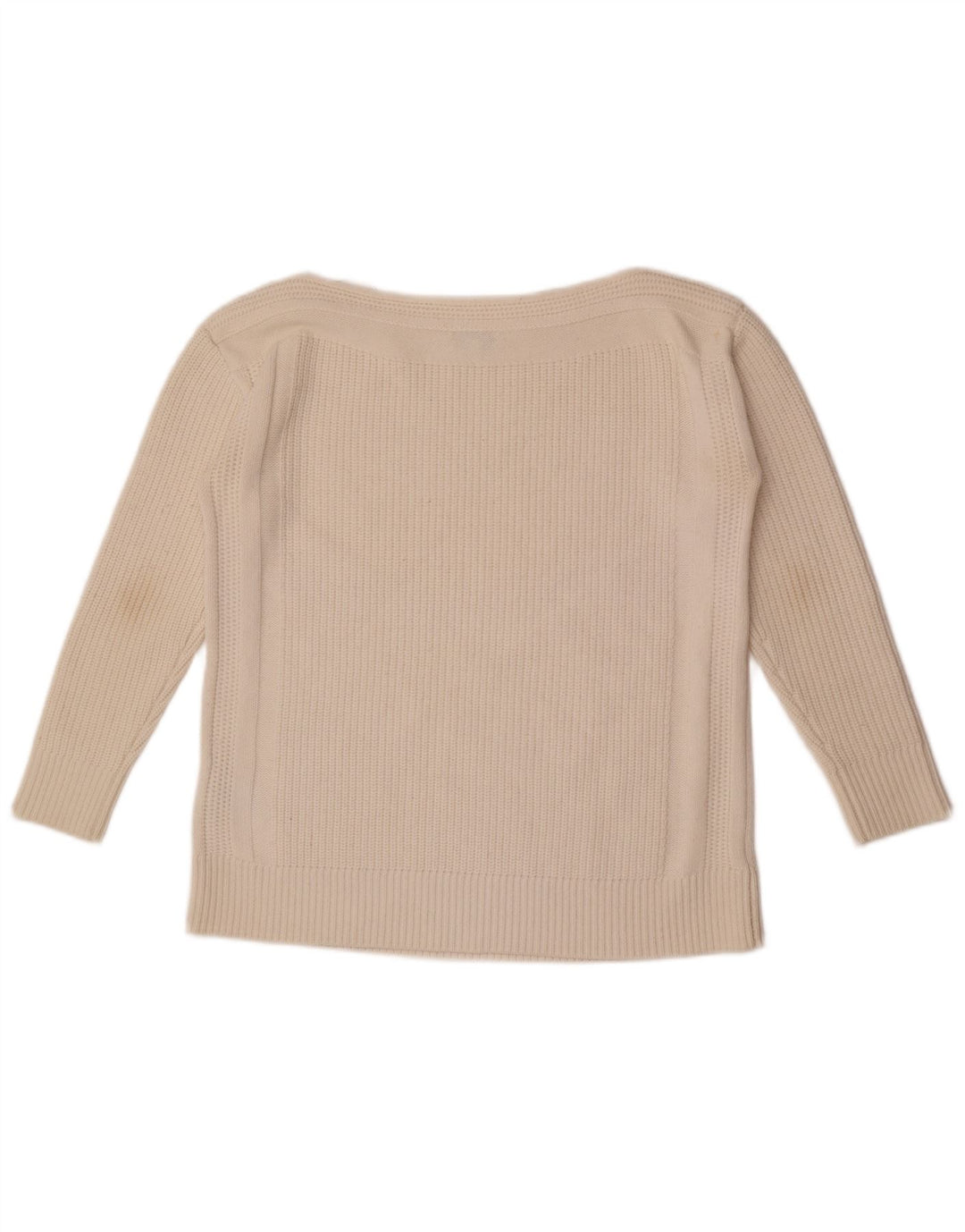 Reiss Womens Oversized Boat Neck Jumper Sweater UK 10 Small White Wool