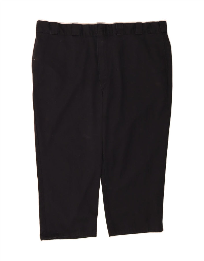 DICKIES Mens Straight Cropped Trousers W46 L24 Black Polyester Vintage Dickies and Second-Hand Dickies from Messina Hembry 