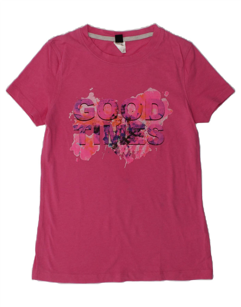 ARENA Girls Graphic T-Shirt Top 11-12 Years Pink Cotton | Vintage Arena | Thrift | Second-Hand Arena | Used Clothing | Messina Hembry 