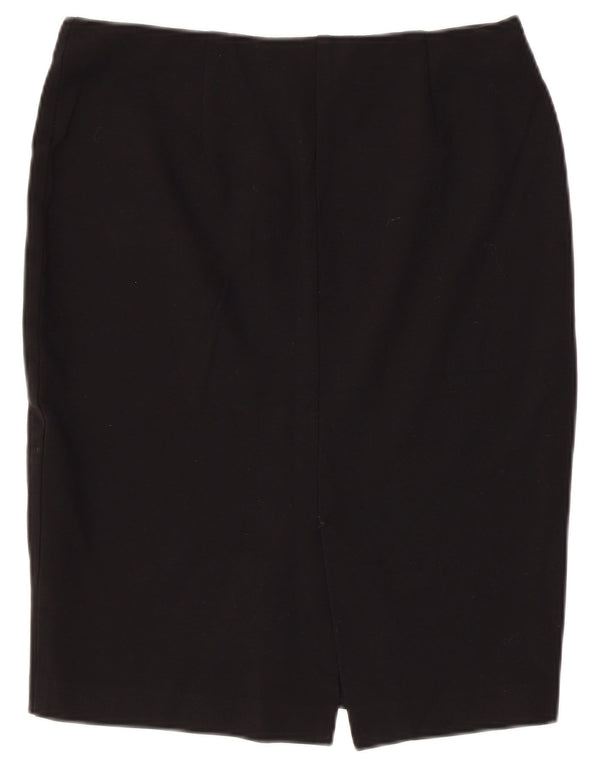 Marks & Spencer Womens Pencil Skirt UK 10 Small W30  Black Viscose