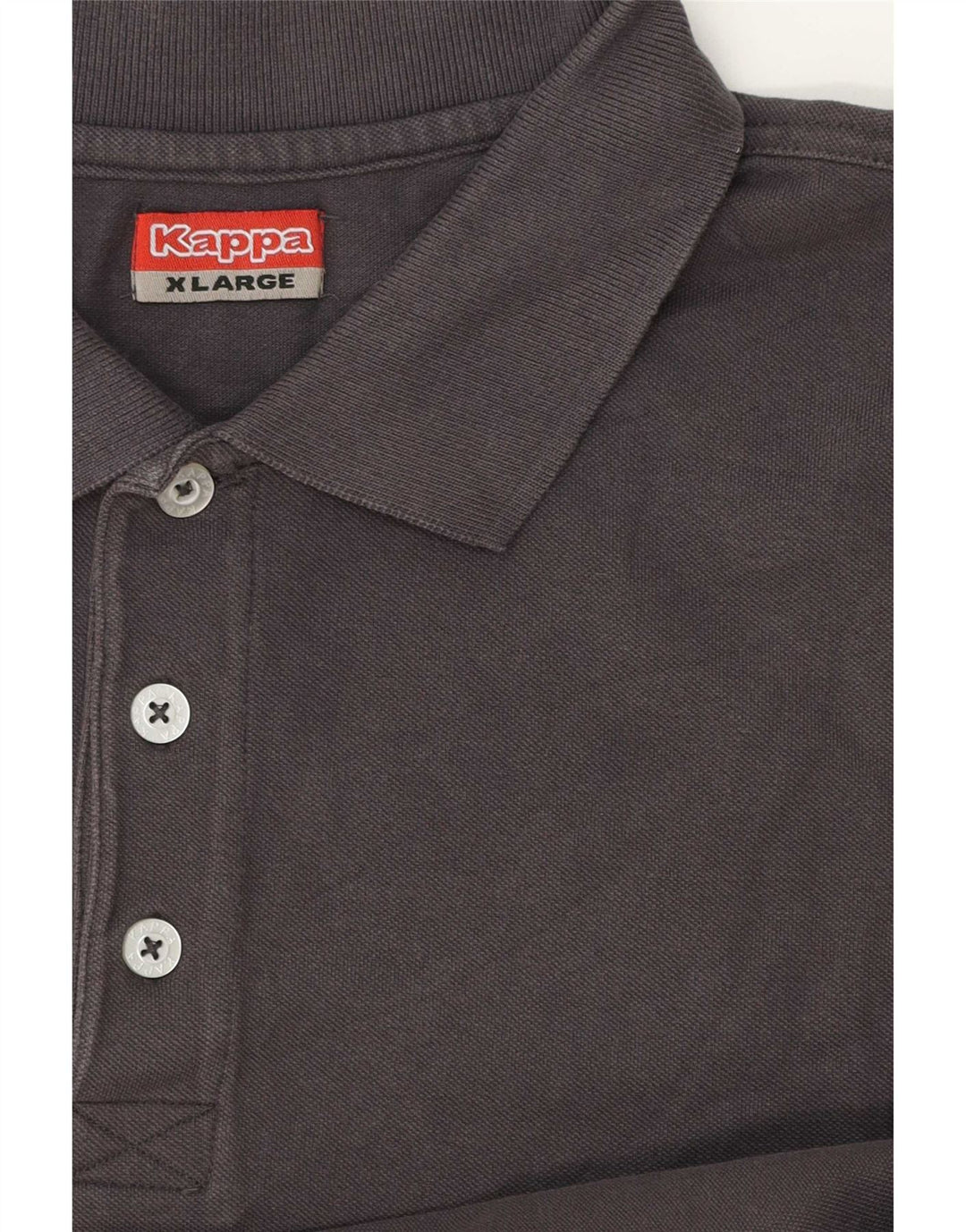 Kappa Mens Polo Shirt XL Grey Cotton