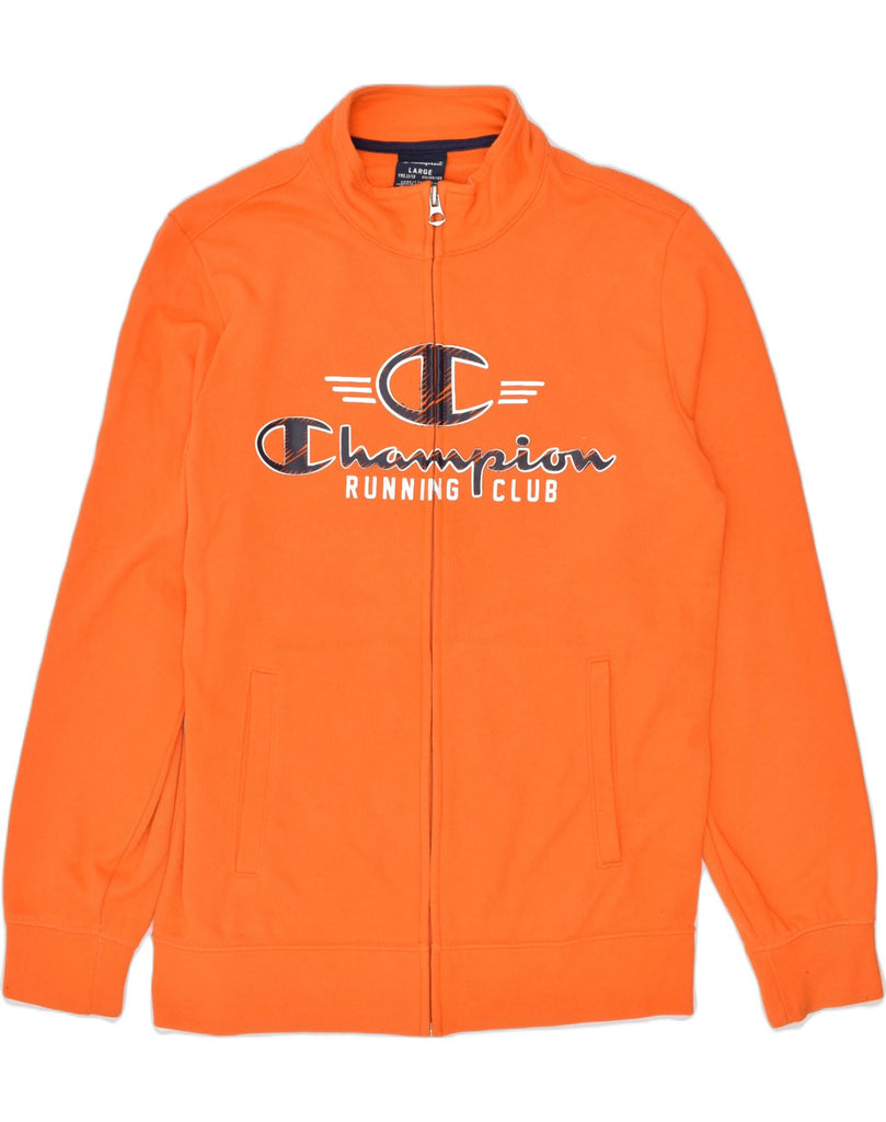 CHAMPION Boys Graphic Tracksuit Top Jacket 11-12 Years Large Orange Cotton | Vintage | Thrift | Second-Hand | Used Clothing | Messina Hembry 