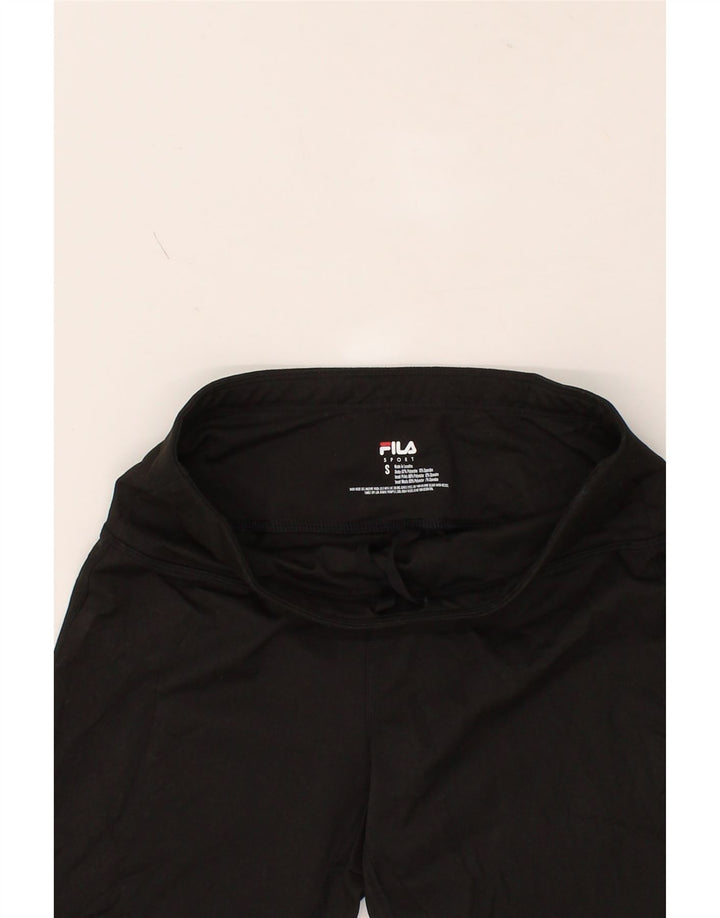 FILA Womens Leggings UK 8 Small  Black Colourblock Polyester Vintage Fila and Second-Hand Fila from Messina Hembry 