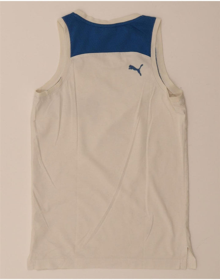 Puma Mens Graphic Vest Top XS White Colourblock