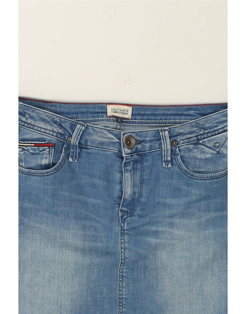 TOMMY HILFIGER Womens Denim Skirt Small W30 Blue Cotton | Vintage Tommy Hilfiger | Thrift | Second-Hand Tommy Hilfiger | Used Clothing | Messina Hembry 