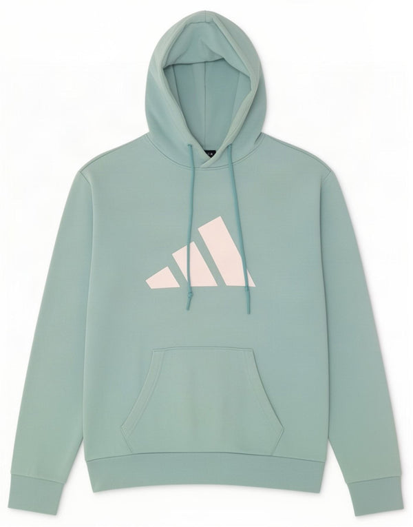 Adidas Mens Graphic Hoodie Jumper Medium Blue Cotton