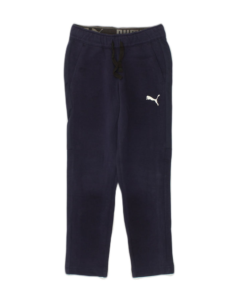 PUMA Boys Tracksuit Trousers Joggers 7-8 Years Navy Blue | Vintage Puma | Thrift | Second-Hand Puma | Used Clothing | Messina Hembry 