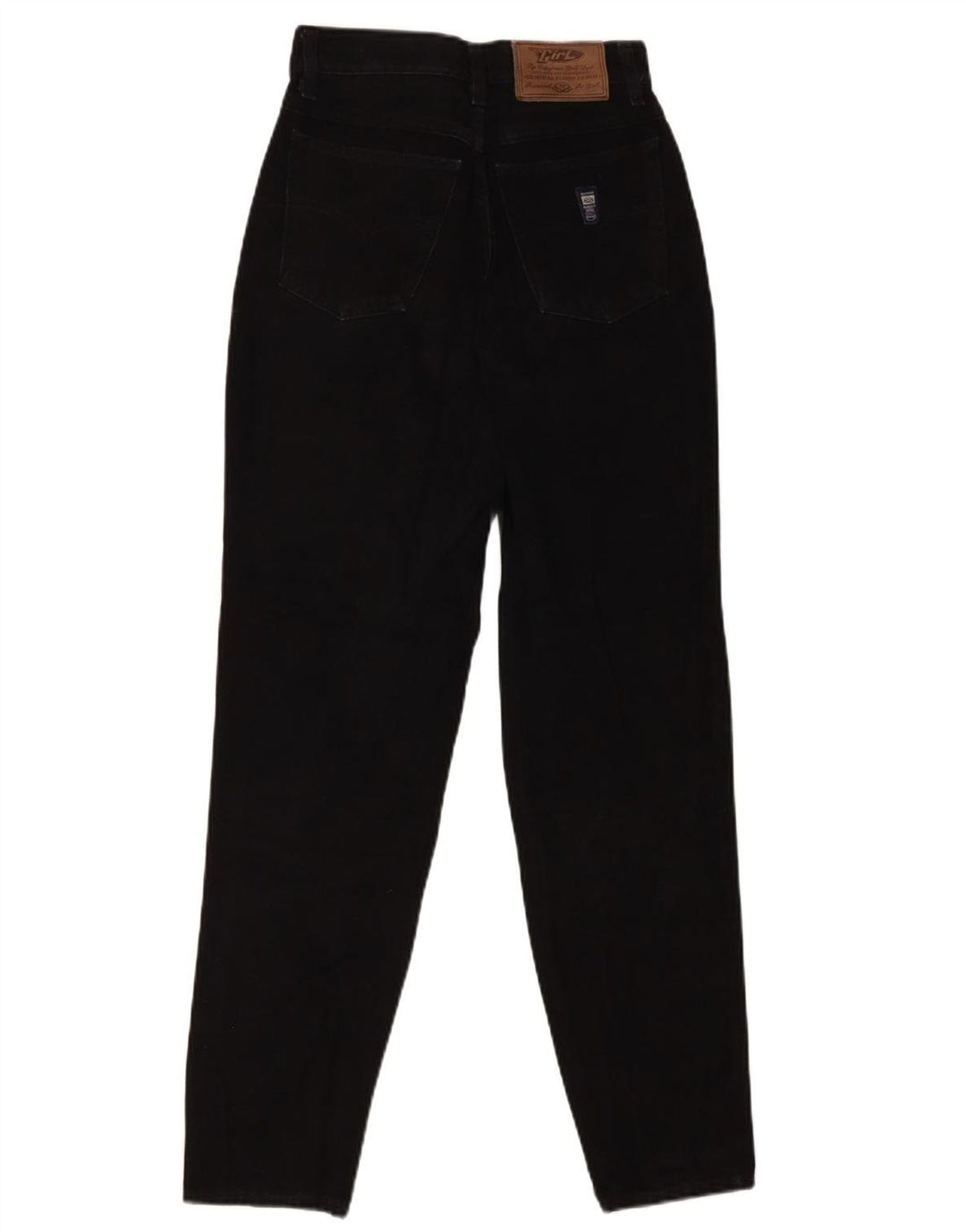 VINTAGE Womens Tapered Jeans IT 42 Medium W28 L30 Black Cotton
