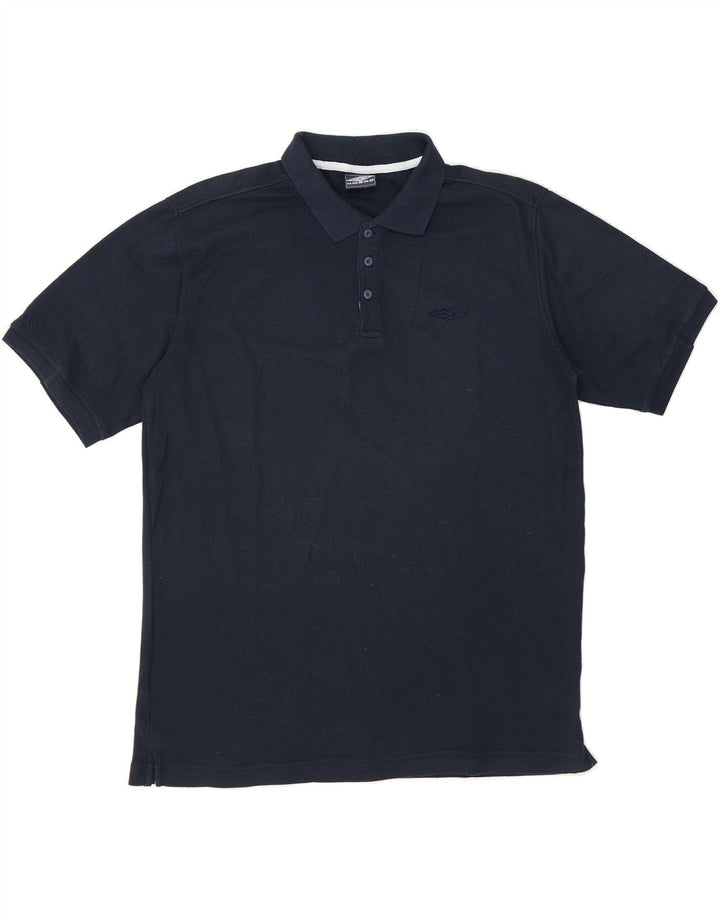 UMBRO Mens Polo Shirt XL Navy Blue Polyester Vintage Umbro and Second-Hand Umbro from Messina Hembry 