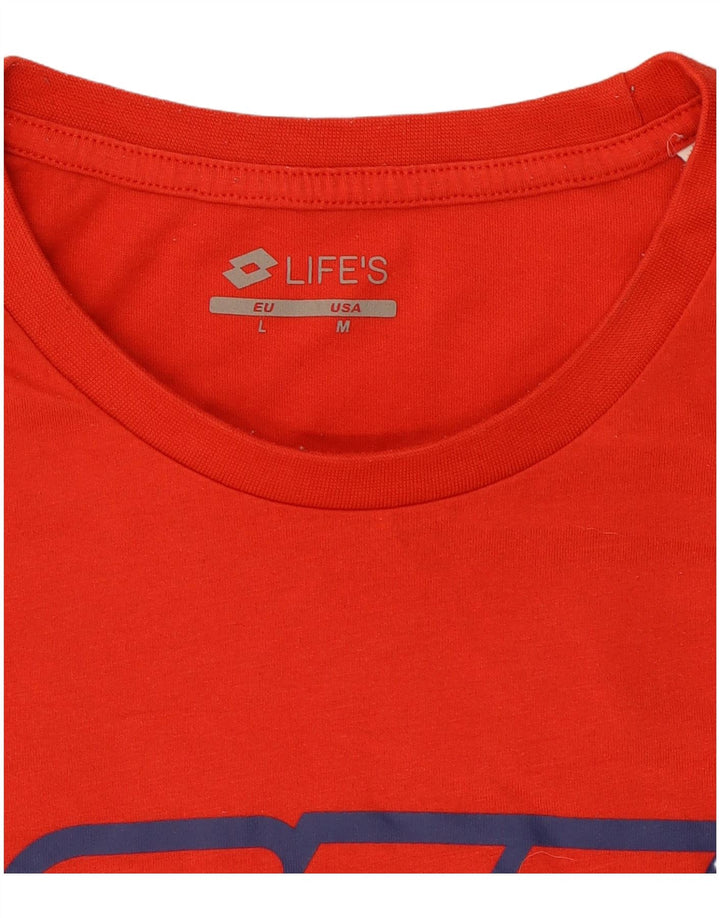 Lotto Mens Graphic T-Shirt Top Medium Red