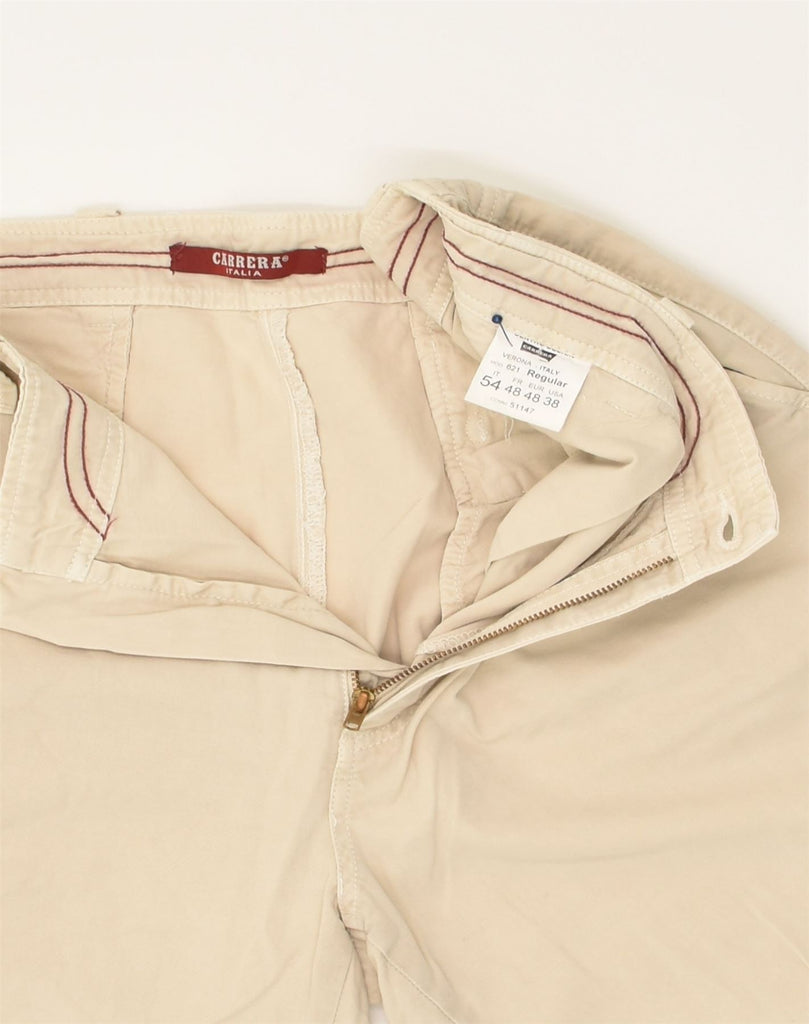 CARRERA Mens Chino Shorts IT 54 2XL W36 Beige Cotton | Vintage Carrera | Thrift | Second-Hand Carrera | Used Clothing | Messina Hembry 