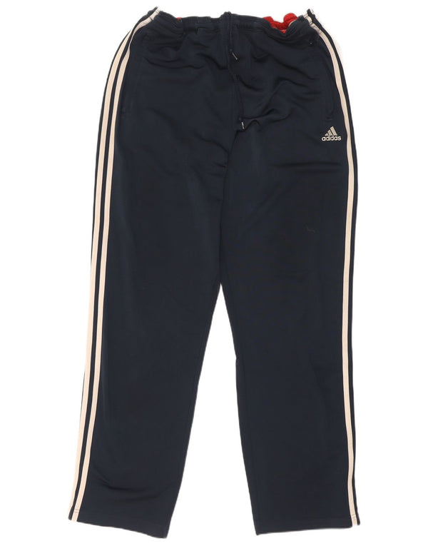 Adidas Mens Tracksuit Trousers UK 44/46 Large Navy Blue Colourblock