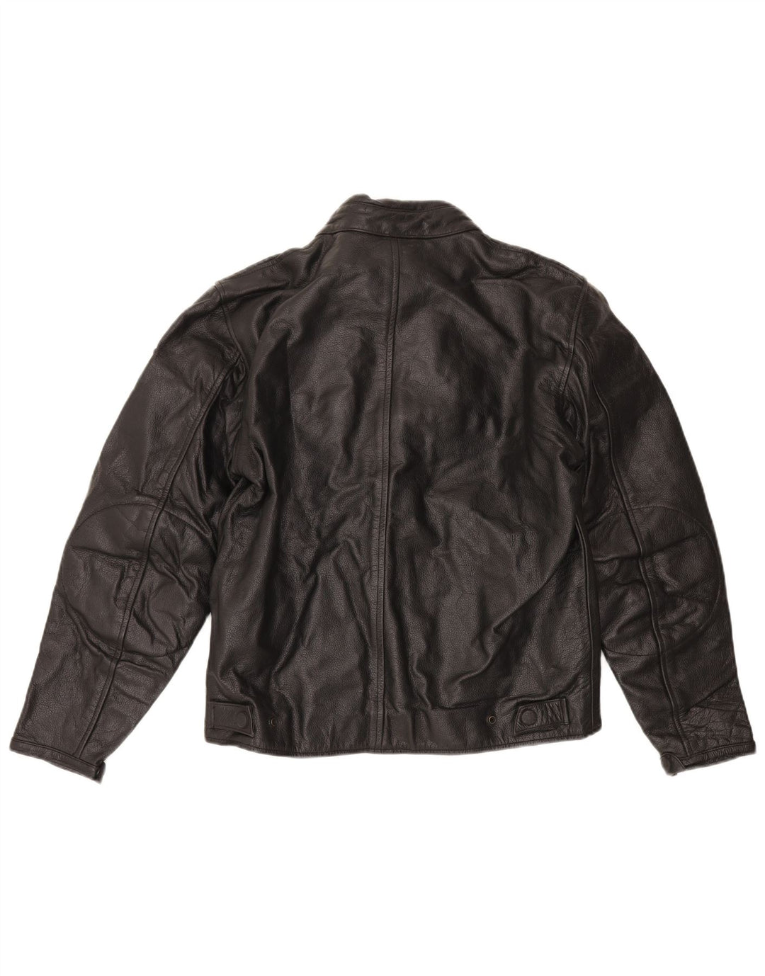 Vintage Womens Leather Racer Jacket UK 16 Large Black