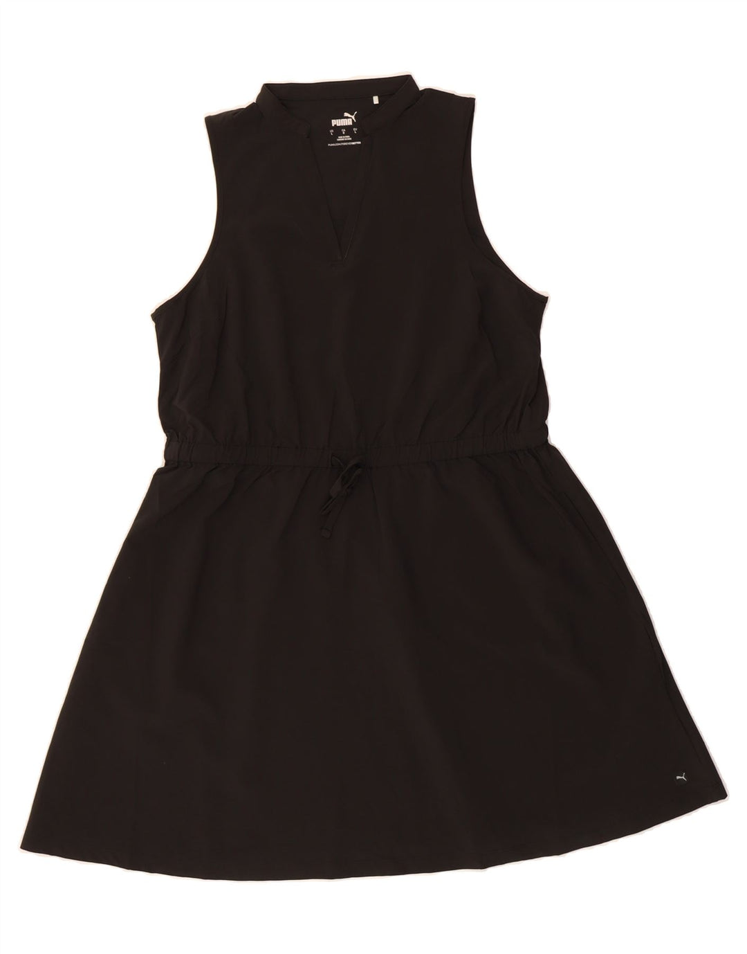 PUMA Womens Sleeveless A-Line Dress UK 14 Large Black Polyester Vintage Puma and Second-Hand Puma from Messina Hembry 
